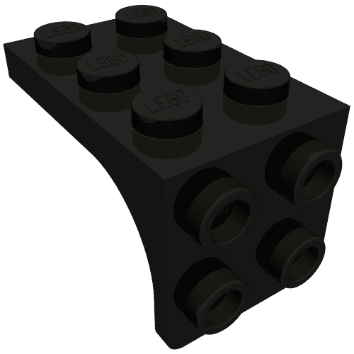 Bracket 2 x 3 - 2 x 2, Curved Sides (69906)
