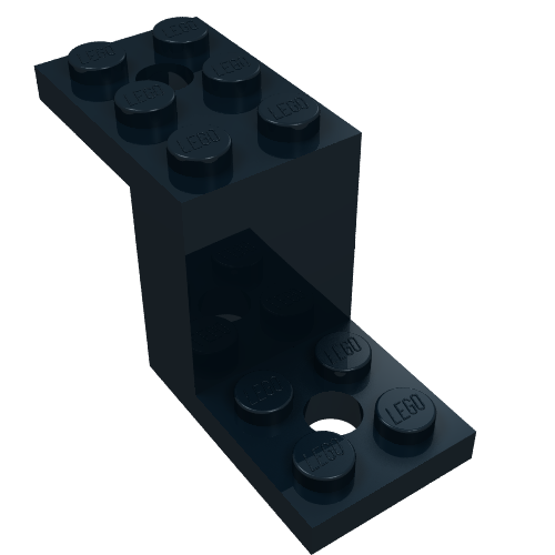Bracket 5 x 2 x 2 1/3 with Holes, Inside Stud Holder (76766)