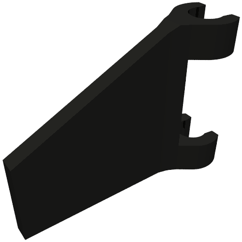 Flag 2 x 2 Trapezoid with Flared Area between Clips (80324)