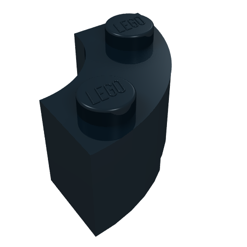 Brick Round Corner 2 x 2 Macaroni with Stud Notch and Reinforced Underside [New Style]
