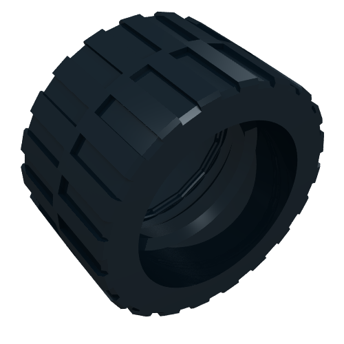 Tyre 24 x 14 Shallow Tread (Tread Small Hub), Band Around Center of Tread (89201)