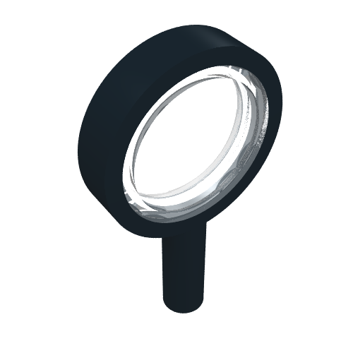 Equipment Magnifying Glass with Removable Trans-Clear Lens (90463)