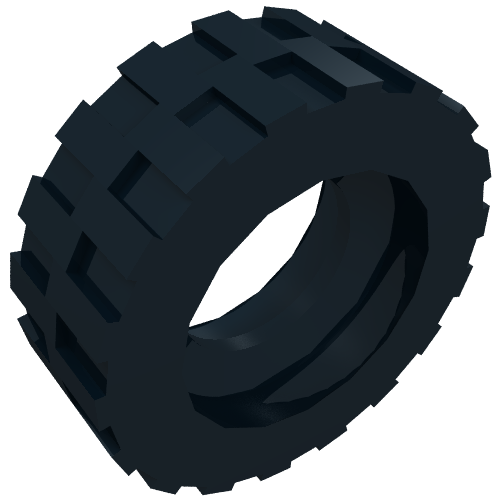 Tyre 17.5 x 6 with Shallow Staggered Treads and Middle Band (92409)
