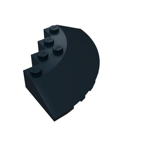 Brick Round Corner 6 x 6 with 33° Slope and Facet Cutout (95188)