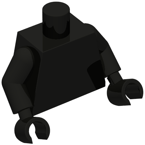 Torso, Black Arms and Hands [Plain] (973c03h03)