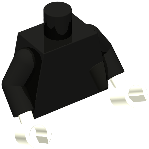 Torso, Black Arms, White Hands [Plain] (973c03h27)