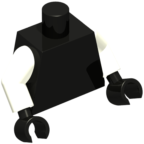 Torso, White Arms, Black Hands [Plain]