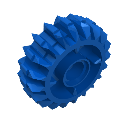 Technic Gear 20 Tooth Double Bevel with Clutch on Both Sides (35185)