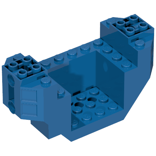 Wedge Brick Special 4 x 10 x 4 with 3 x 4 Recessed and Pin Holes- Plane Bottom (44665)