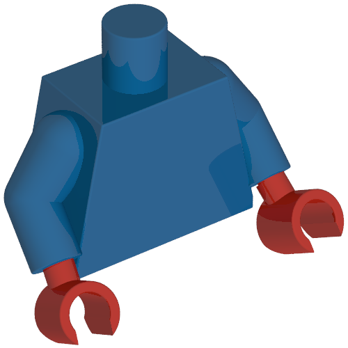Torso, Blue Arms, Red Hands [Plain] (973c28h22)