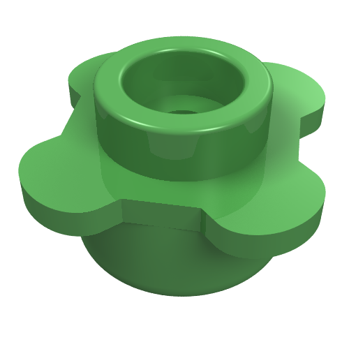 Plant, Flower, Plate Round 1 x 1 with 4 Petals (33291)