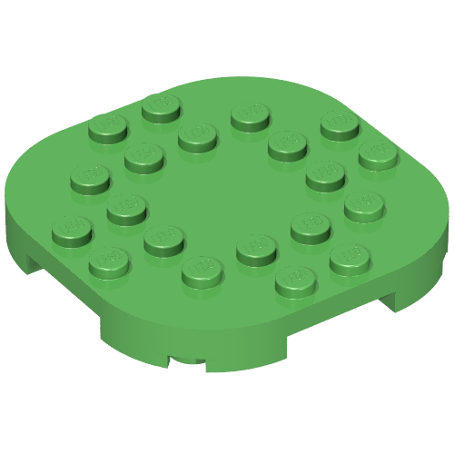 Plate Round Corners 6 x 6 x 2/3 Circle with Reduced Knobs (66789)