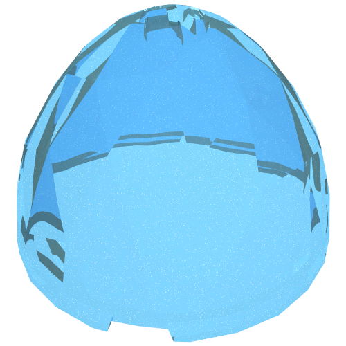 Pod, Elongated, Faceted 4 x 4 x 1 2/3 (Dragon Egg Top) (24132)