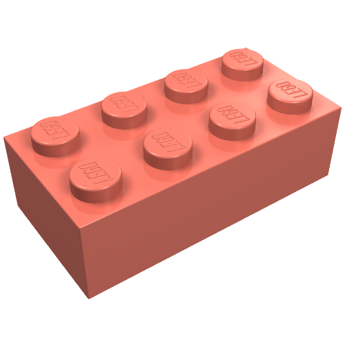 Brick 2 x 4 Salmon