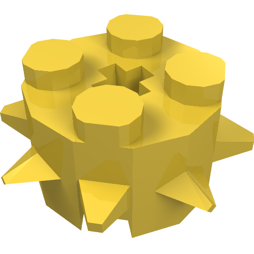 Brick Round 2 x 2 Special with Spikes (27266)