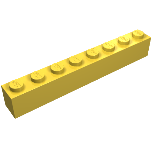 Brick 1 x 8 with Bottom Tubes, with 3 Lowered Cross Supports