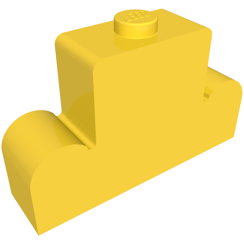 Brick Curved 1 x 4 x 2 Centre Stud Top