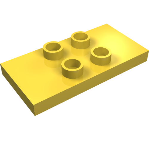 Duplo Plate 2 x 4 x 1/3 with 4 Center Studs [Thin]