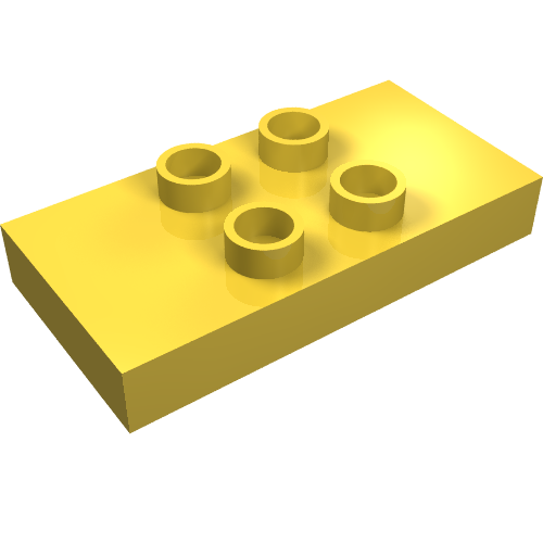 Duplo Plate 2 x 4 x 1/2 with 4 Center Studs [Thick] (6413)