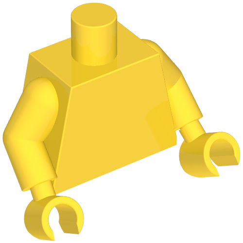 Torso, Yellow Arms and Hands [Plain] (973c01h01)