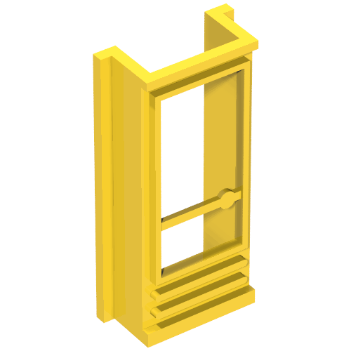 Door 1 x 2 x 4 with Glass for Slotted Bricks