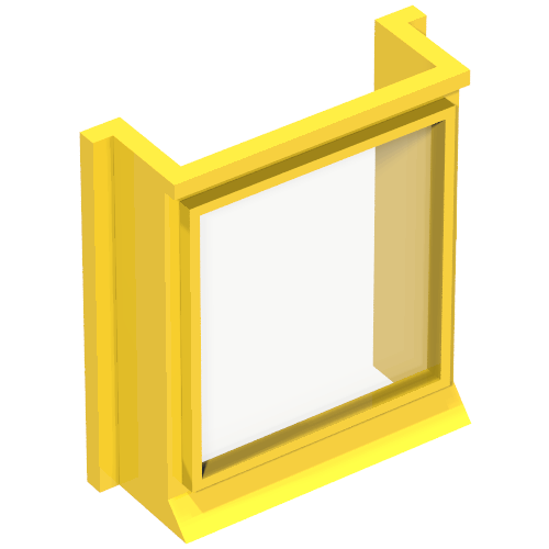 Window 1 x 3 x 3 with Glass for Slotted Bricks