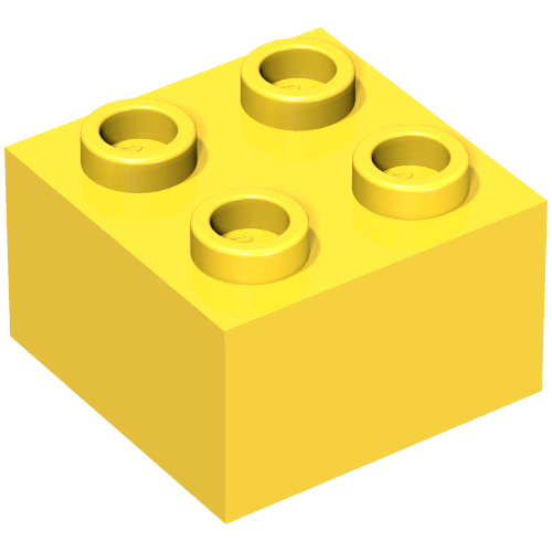 Minitalia Brick 2 x 2 with Bottom X Support