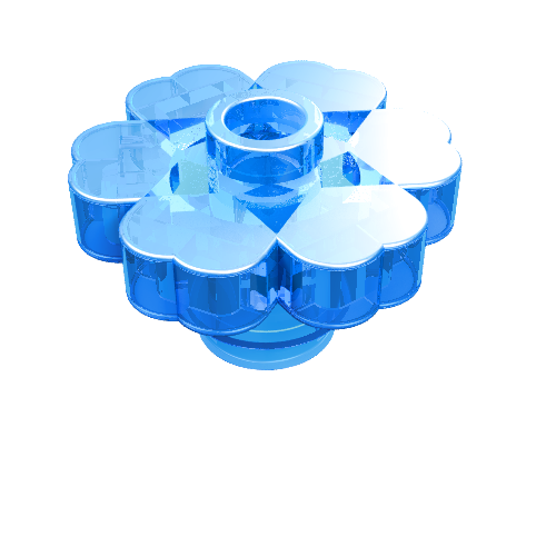 Plant, Flower 2 x 2 - Round [Open Stud]