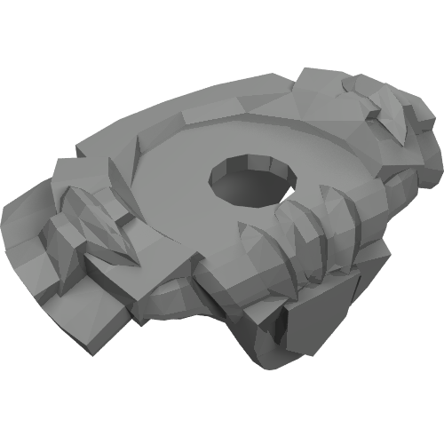 Minifig Neckwear Armour Breastplate with Shoulder Pads with Ridges and Pentagonal Shield on Front (Orc / Troll Warrior) (62408)