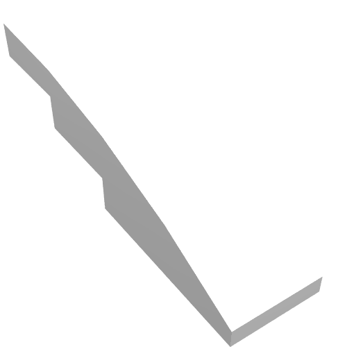 Brick Curved 4 x 1 No Studs [Stud Holder with Symmetric Ridges] (11153)