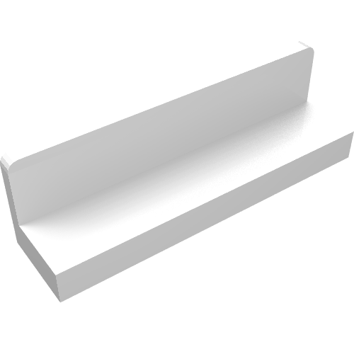 Panel 1 x 4 x 1 with Rounded Corners [Thin Wall] (15207)