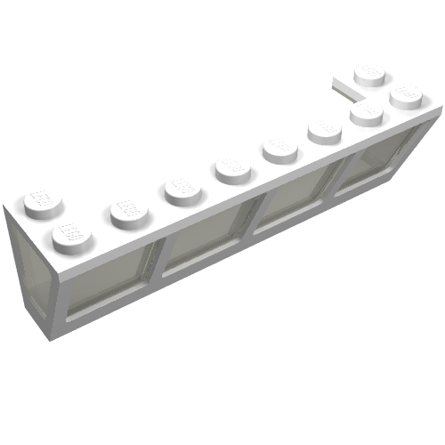 Window 2 x 8 x 2 Boat with Trans-Brown Glass (2634c02)