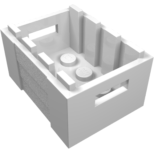 Box / Crate with Handholds 3 x 4 x 1 2/3