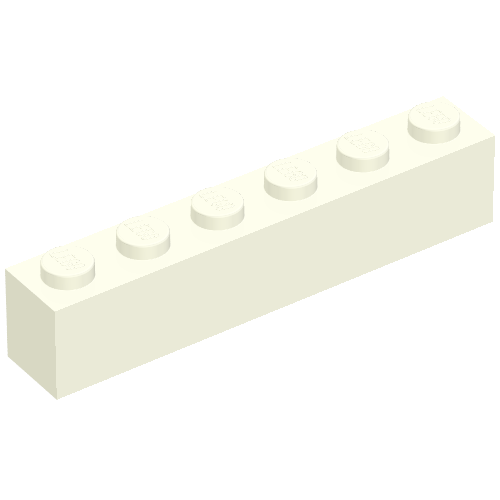 Brick 1 x 6 without Bottom Tubes with Cross Side Supports with Blue 'AUTO' and 2 Cars Print