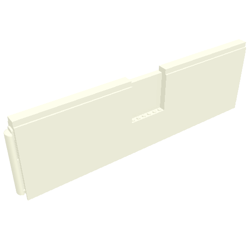 BYGGLEK Side Panel, 44 x 10 x 2, 6 x 6 x 1 Cutout