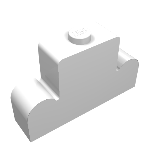 Brick Curved 1 x 4 x 2 Centre Stud Top (4088)