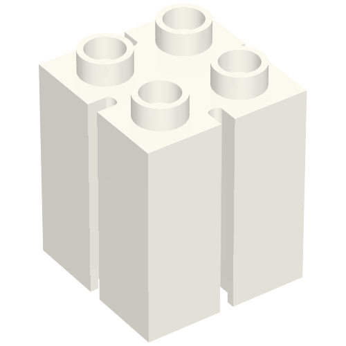 Duplo Brick 2 x 2 x 2 with Vertical Grooves (41978)