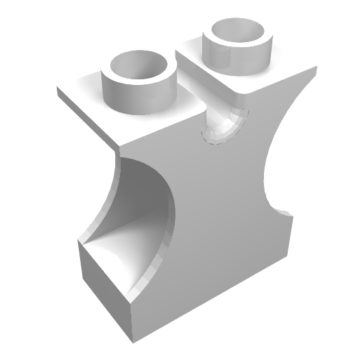 Duplo Brick 1 x 2 x 2 with Side Cutouts and Channel in Top (42234)