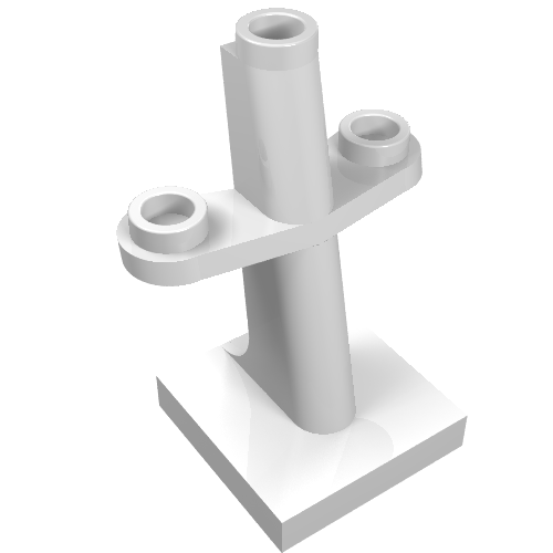 Boat, Mast 2 x 2 x 3 Inclined with Stud on Top and Two Sides (4289)