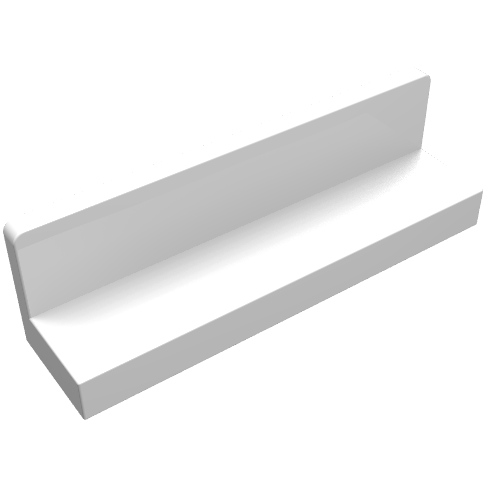 Panel 1 x 4 x 1 with Rounded Corners [Thick Wall] (43337)