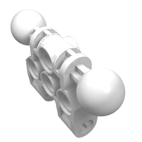 Large Figure Skeletal, Torso, Lower, with 2 Ball Joints, 2 Axle Holes, and 4 Holes (Vahki)