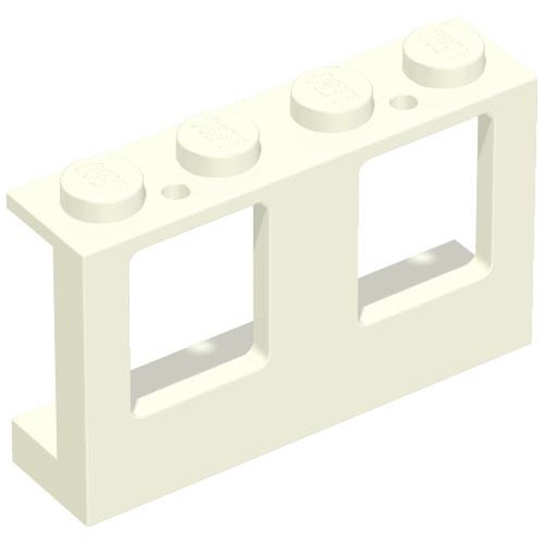 Window 1 x 4 x 2 Plane, Solid Studs (4863)