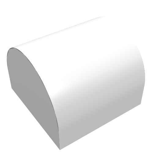 Brick Curved 1 x 1 x 2/3 Double Curved Top, No Studs (49307)