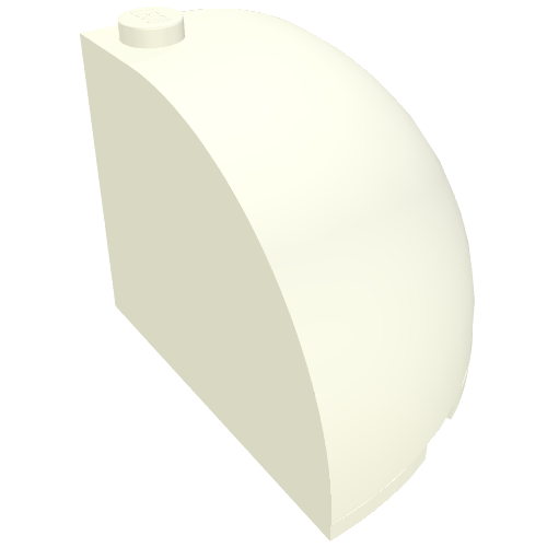 Brick Round Corner 4 x 4 x 3 Quarter Dome Top (49612)