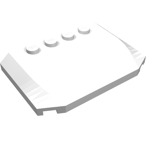 Brick Wedged, Curved Triple 4 x 6 x 2/3 with 4 Studs (52031)