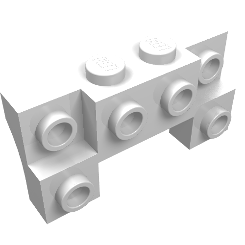 Brick Special 2 x 4 - 1 x 4 with 2 Recessed Studs and Thick Side Arches (52038)
