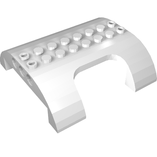 Slope, Curved 8 x 8 x 2 Double with Cutout (54096)