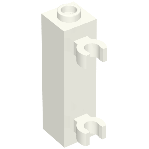 Brick Special 1 x 1 x 3 with 2 Clips Vertical [Hollow Stud, Open O Clips] (60583b)