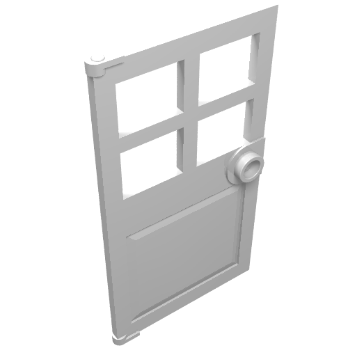 Door 1 x 4 x 6 with 4 Panes and Stud Handle (60623)