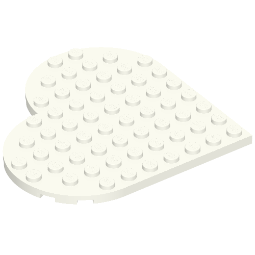 Plate Angled 9 x 9 Heart Shape (65486)